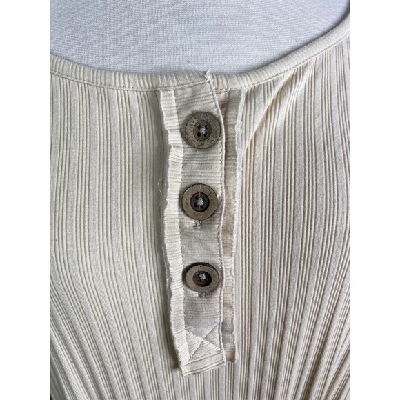 Chelsea & Violet Ribbed Natural Long Sleeve Bodysuit - Picture 5 of 11